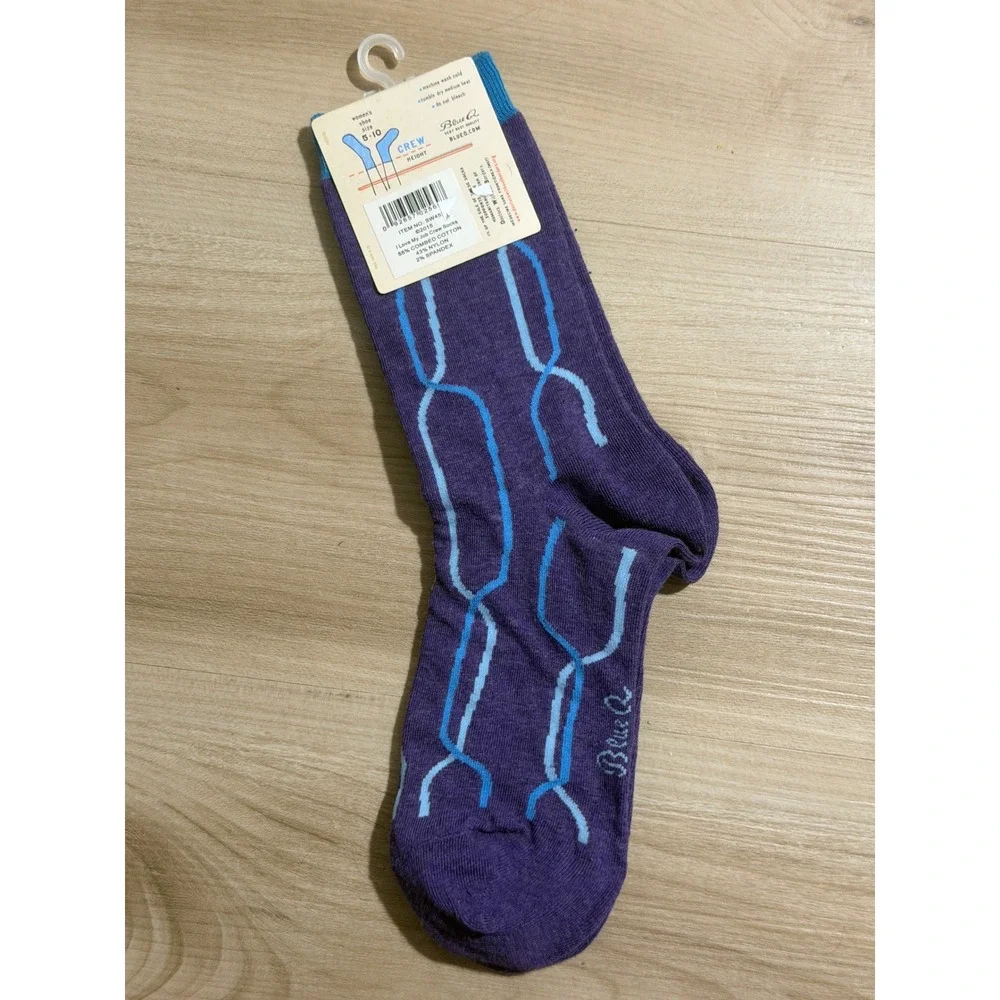Blue Q I Love My Job Crew Socks Purple OS Womens Funny Novelty NEW